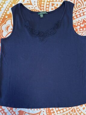 Ralph Lauren - Navy Ribbed Tank